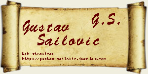 Gustav Sailović vizit kartica